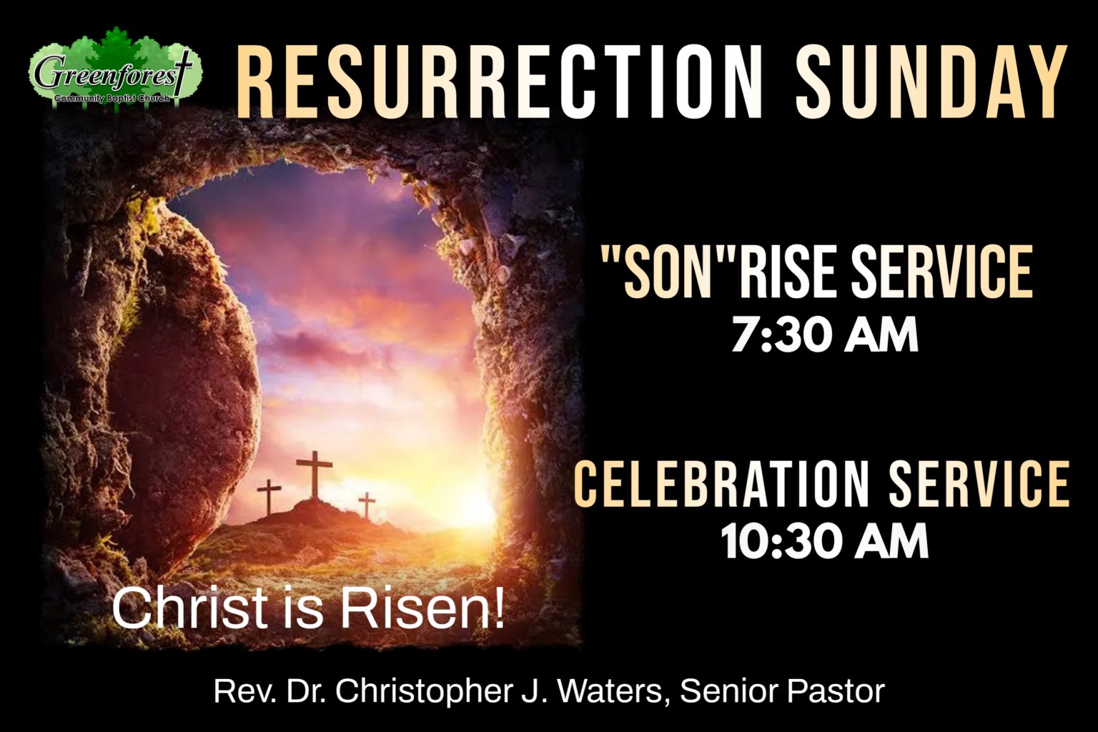 Resurrection Sunday 7:30 a.m. & 10:30 a.m.